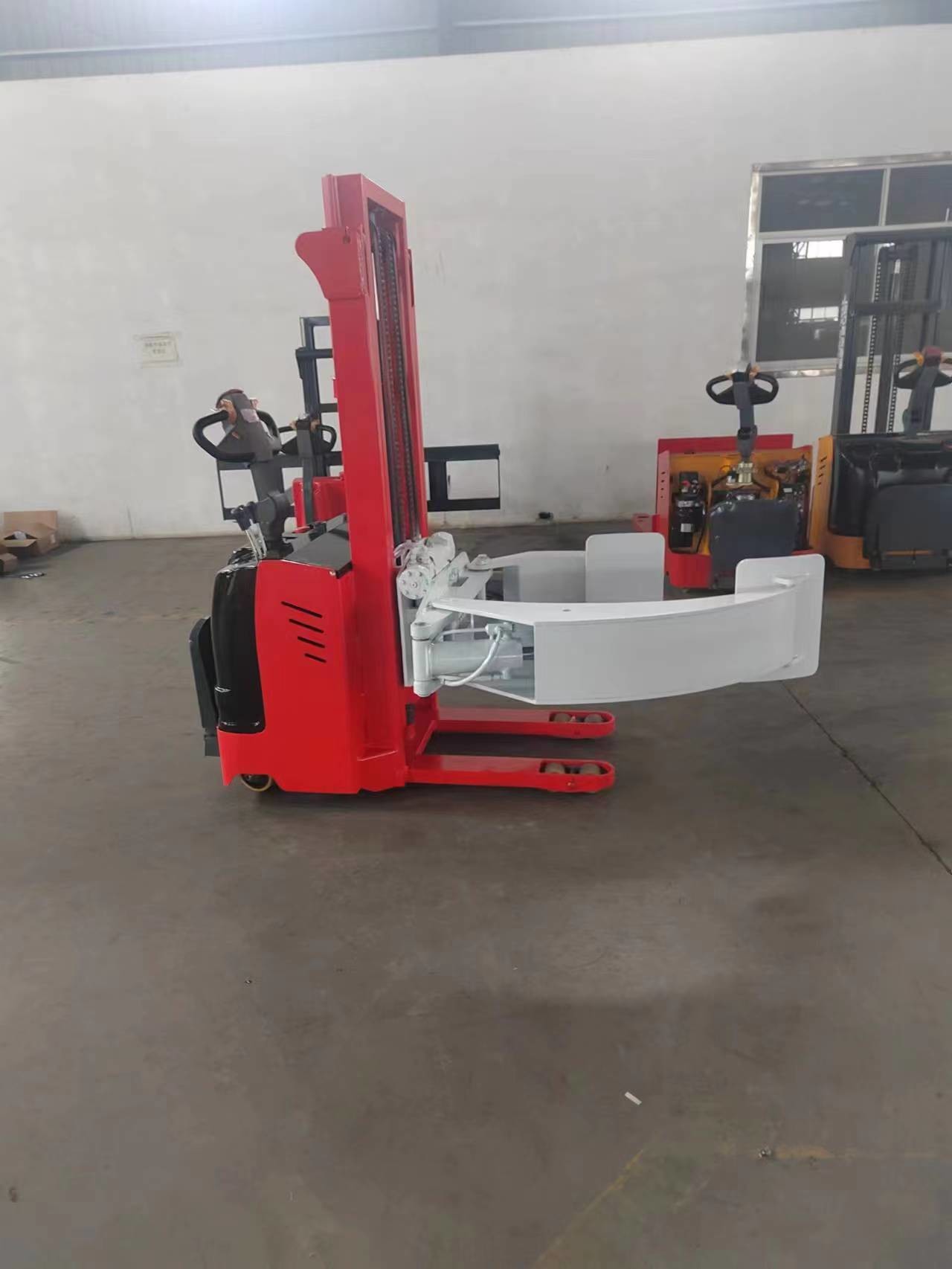 Pu Wheel 500mm Paper Reel Stacker With Paper Roll Clamp