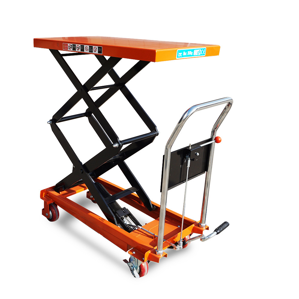 770lbs 1500mm 350kg Mobile Portable Hydraulic Scissor Lift Table Cart