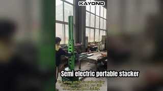 Semi electric portable stacker