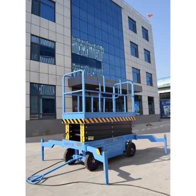 14m Portable Hydraulic Double Scissor Lift  Aerial Work Platform Ladder Vertical Mast Lift