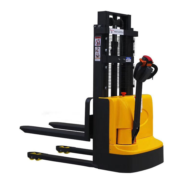 Warehouse Battery Powered Walkie Stacker Forklift  For Loading Unloading