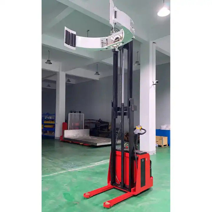 Paper reel clamp forklift roll electric paper stacker and rotator