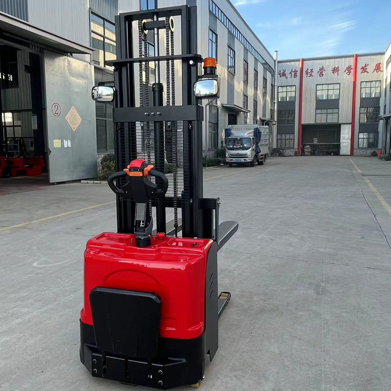 Lightweight Electric Walkie Stacker Rated Load 1500 Kg Lifting Height 3000 Mm