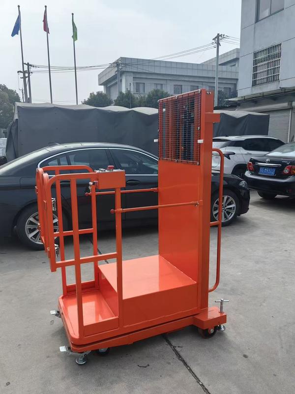 4m 5m 6m 300kg Small Wheels Tool Semi Electric Low Level Central Rider Order Picker