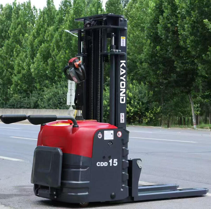 Warehouse Grade Full Electric Stacker 2 Ton Capacity 3 Meter Lift With Dual Lifting System