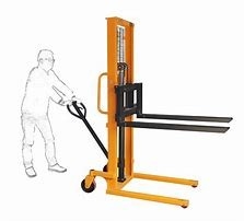 Hydraulic Manual Pallet Stacker Operated 1.6m Lifting Forklift