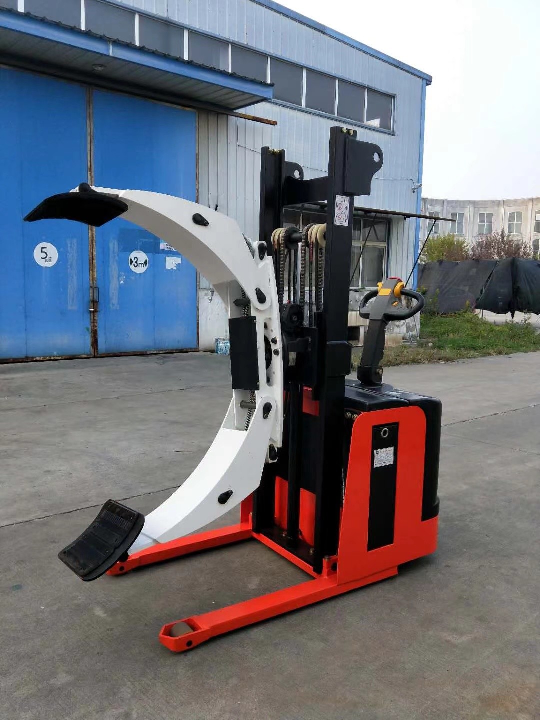 1ton/2ton 4m Electric Forklift Stacker With Clamp For Lift Truck