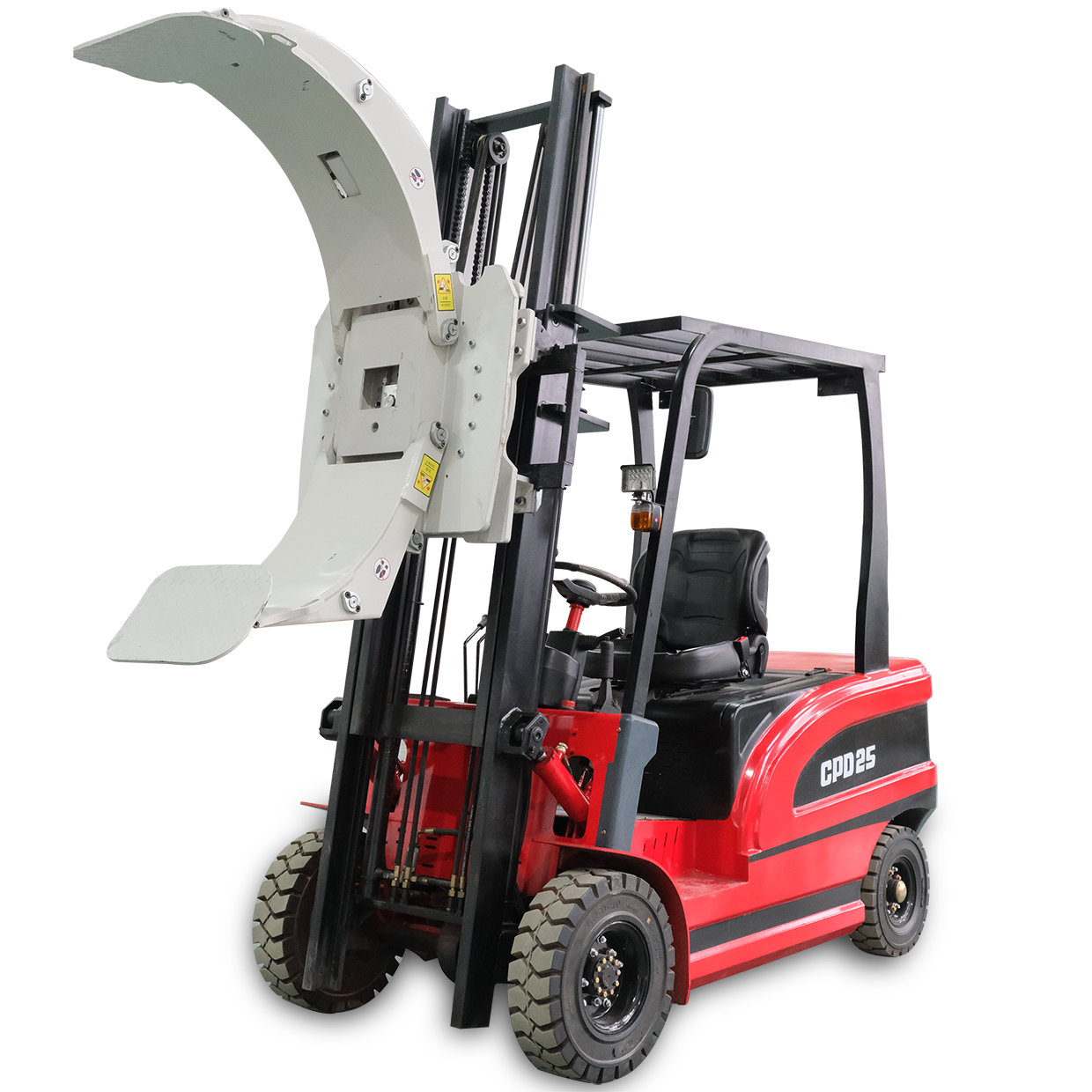 Electric Forklift Equipped with Hydraulic Clamp – Quiet Operation, Low Maintenance, Ideal for Warehouse, Logistics & Recycling