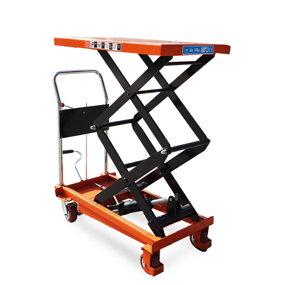 770lbs 1500mm 350kg Mobile Portable Hydraulic Scissor Lift Table Cart