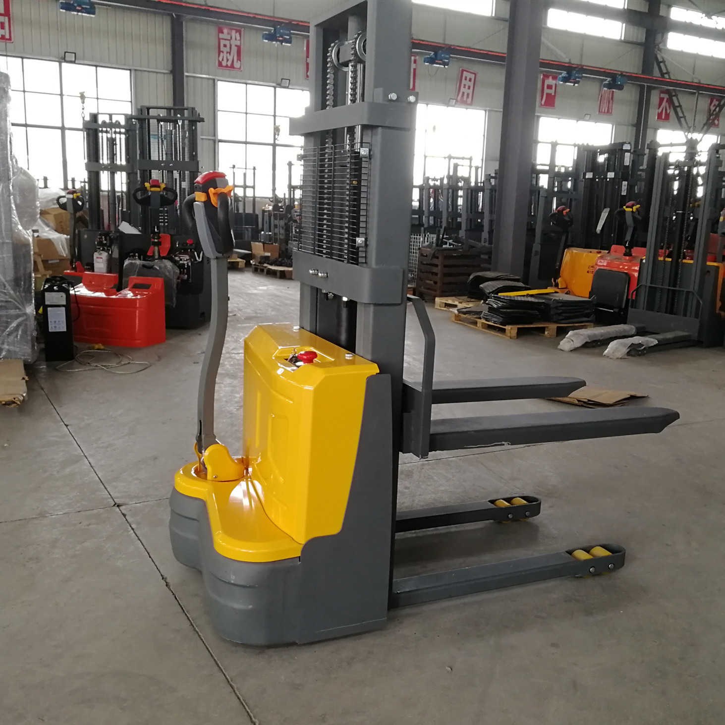 CE Hand Operated 1000KG 3000mm Walkie Pallet Stacker